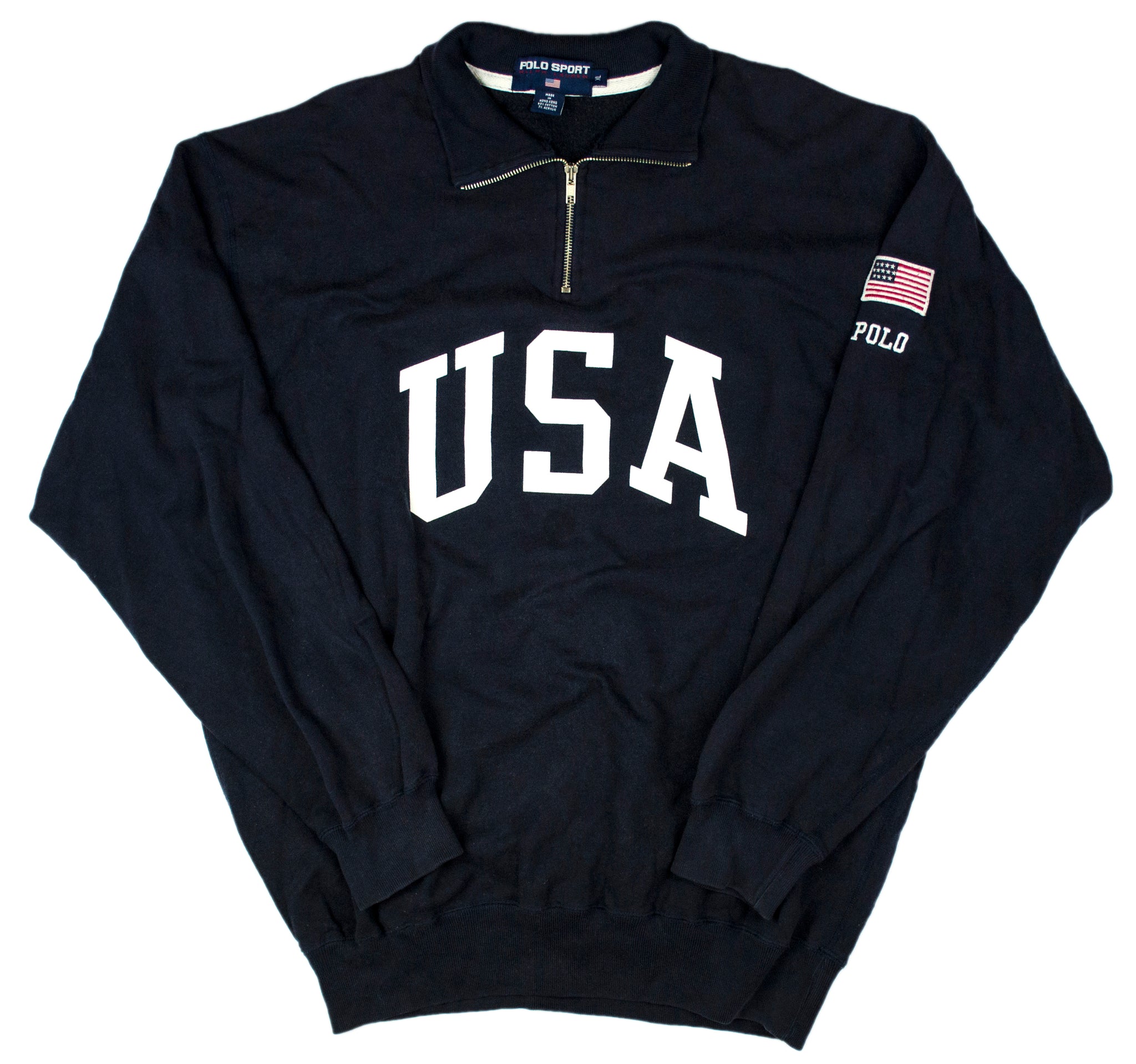 Vintage Polo Sport "USA" 1/4 Zip Pullover