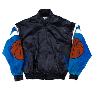 Vintage "NEW YORK" Basketball Leather Jacket